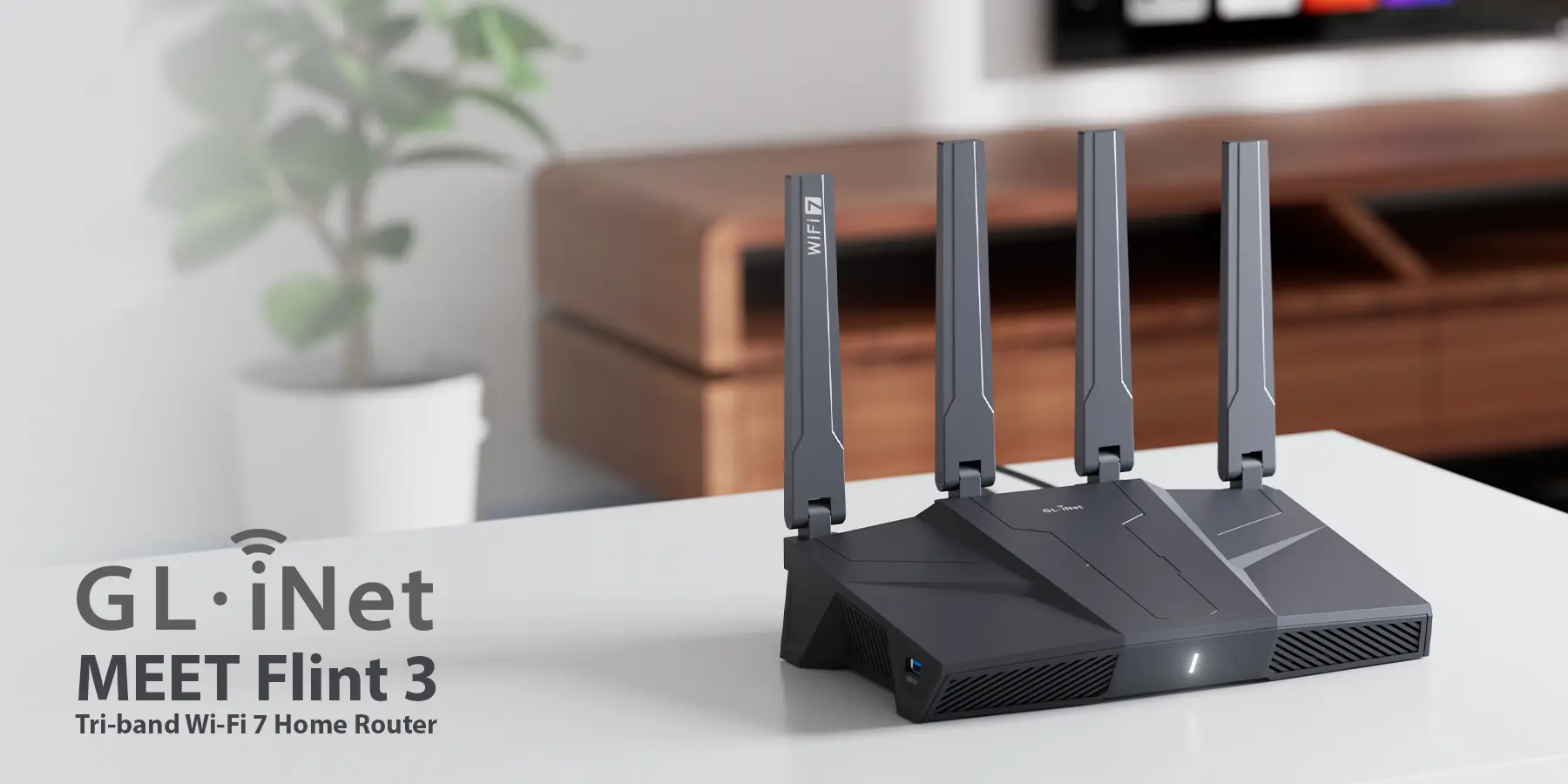 روتر وای‌فای ۷ سه‌باند جی ال آی‌ نت | GL.iNet Flint 3 (GL-BE9300)